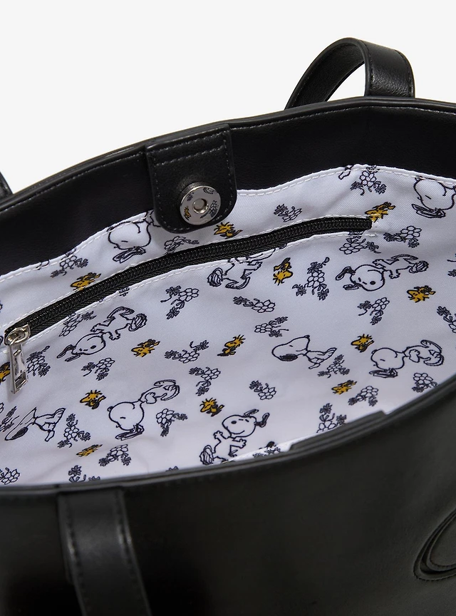 Peanuts Snoopy & Woodstock Tote Bag with Bag Charm - BoxLunch Exclusive