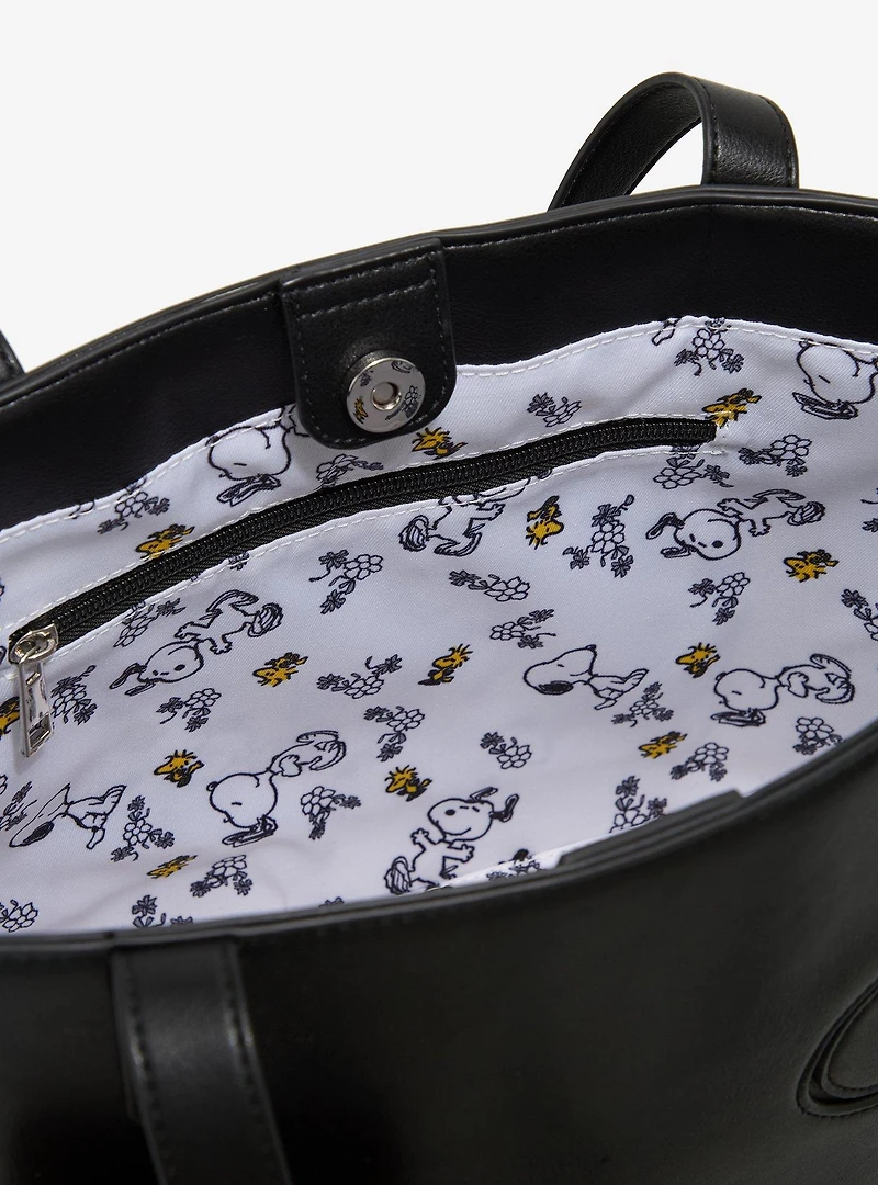 Peanuts Snoopy & Woodstock Tote Bag with Bag Charm - BoxLunch Exclusive