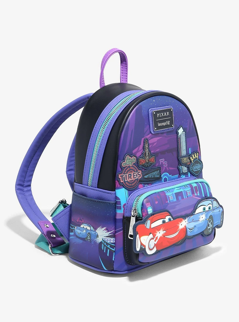 Loungefly Disney Pixar Cars Lightning McQueen & Sally Nighttime Light-Up Mini Backpack — BoxLunch Exclusive