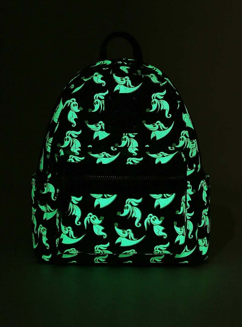 Loungefly Disney The Nightmare Before Christmas Zero Allover Print Glow-in-the-Dark Mini Backpack — BoxLunch Exclusive