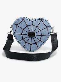 Loungefly Marvel Spider-Man Heart-Shaped Denim Crossbody — BoxLunch Exclusive