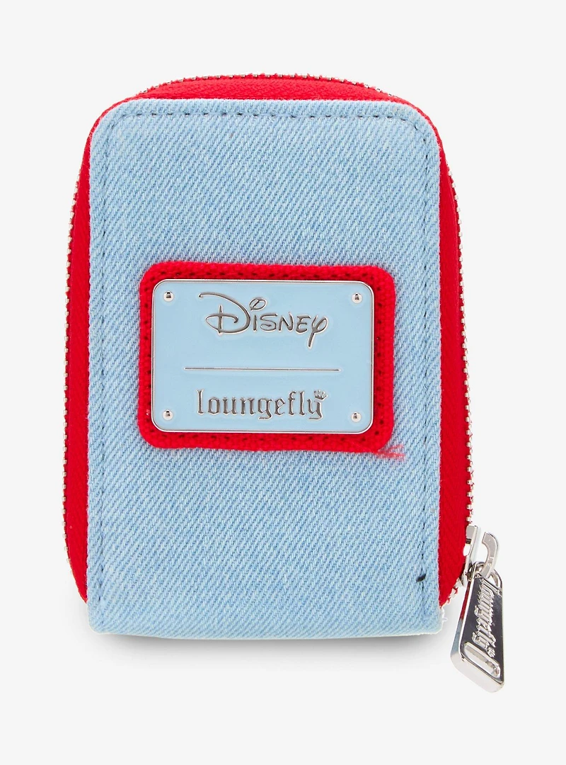 Loungefly Disney Mickey Mouse Cherries Denim Accordion Wallet - BoxLunch Exclusive