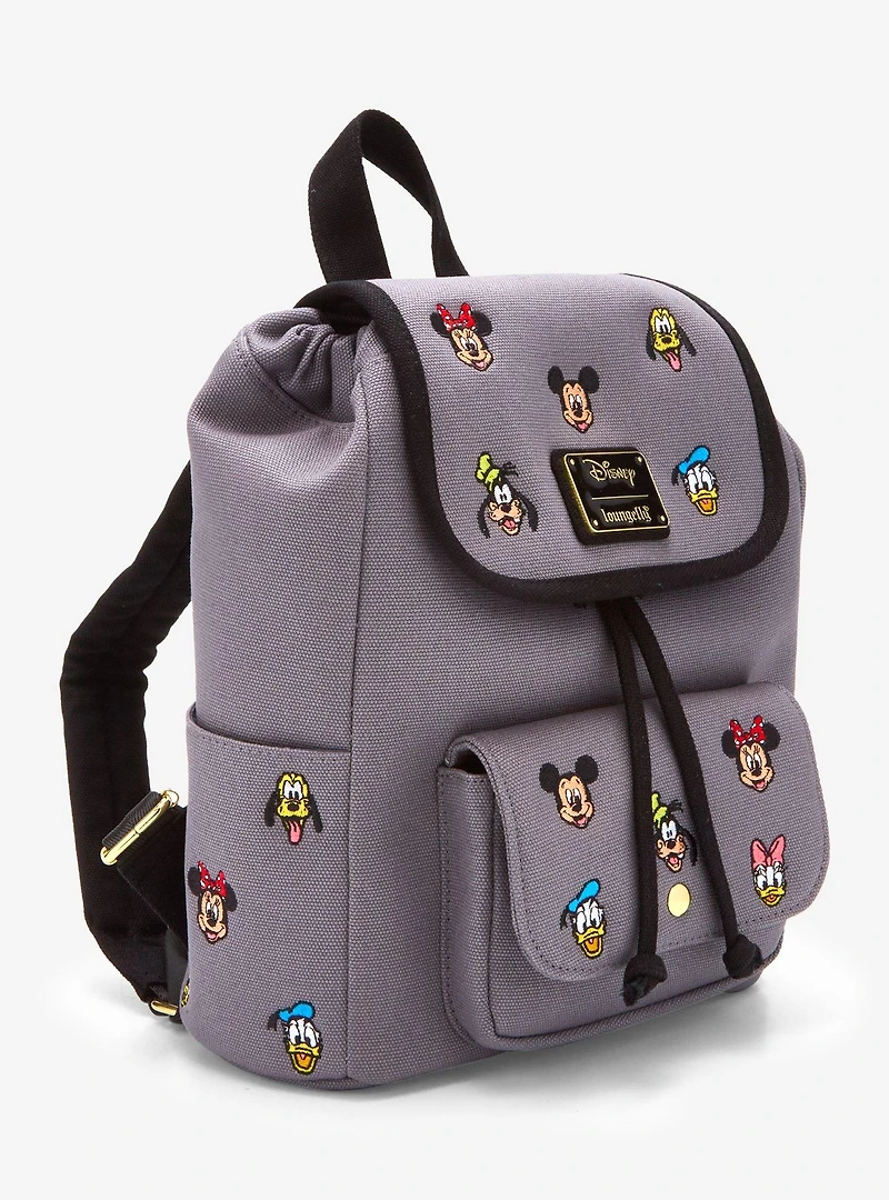 Loungefly Disney Mickey and Friends Embroidered Canvas Mini Backpack — BoxLunch Exclusive