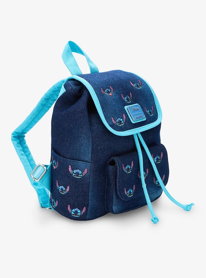 Loungefly Disney Lilo & Stitch Embroidered Denim Mini Backpack — BoxLunch Exclusive