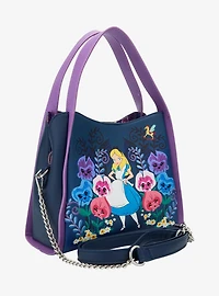 Loungefly Disney Alice in Wonderland Alice & Flowers Convertible Purse — BoxLunch Exclusive