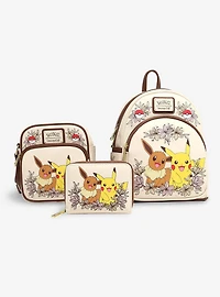Loungefly Pokémon Pikachu & Eevee Floral Zip Wallet — BoxLunch Exclusive