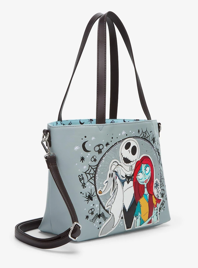 Loungefly Disney The Nightmare Before Christmas Jack, Sally, & Zero Sequin Tote Bag — BoxLunch Exclusive