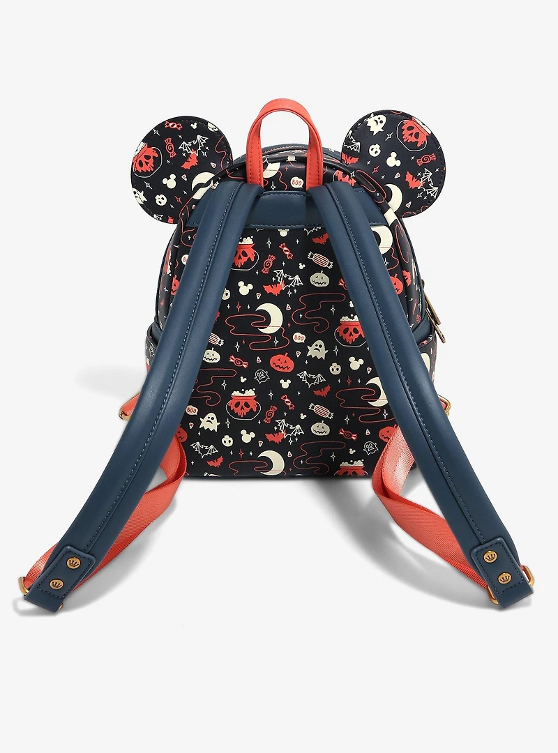 Loungefly Disney Mickey & Minnie Halloween Ears Glow-in-the-Dark Mini Backpack - BoxLunch Exclusive