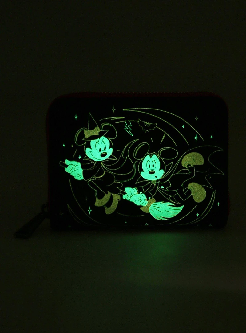 Loungefly Disney Mickey & Minnie Halloween Glow-in-the-Dark Wallet - BoxLunch Exclusive