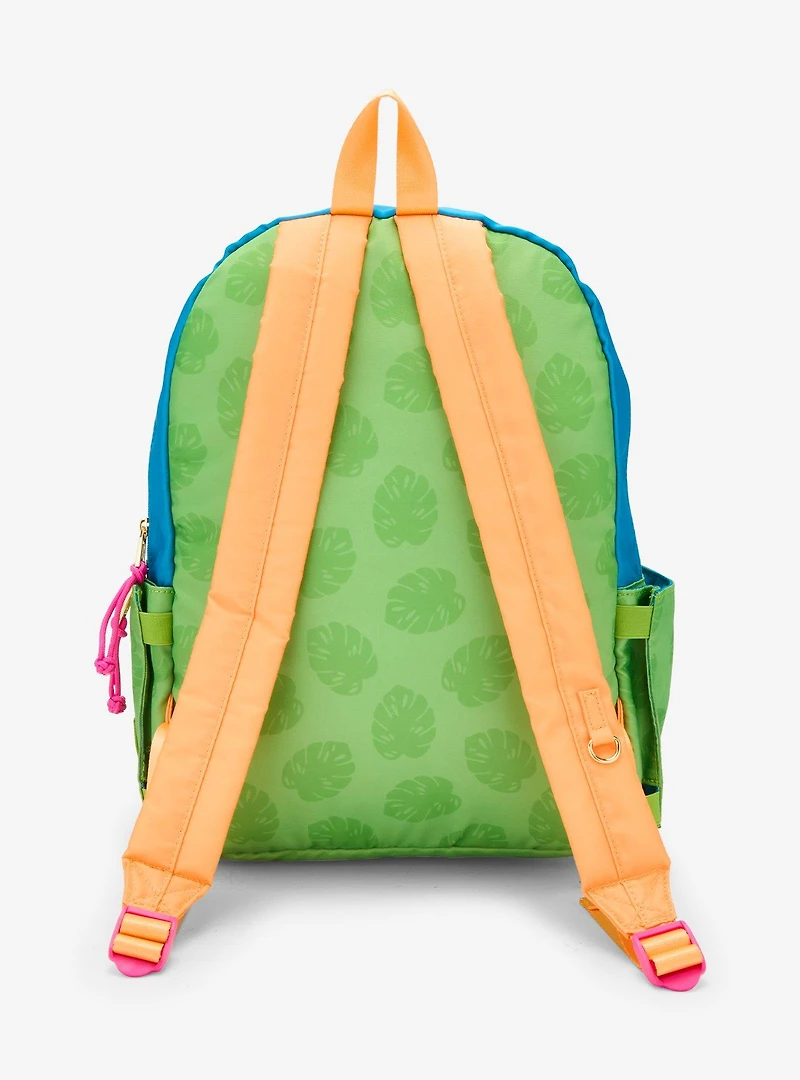 Disney Lilo & Stitch Tropical Multi-Pocket Backpack With Scrump Plush — BoxLunch Exclusive