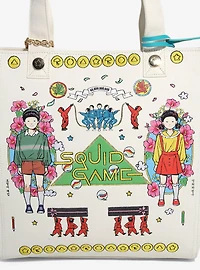Squid Game Icons Embroidered Tote Bag With Coin Purse — BoxLunch Exclusive