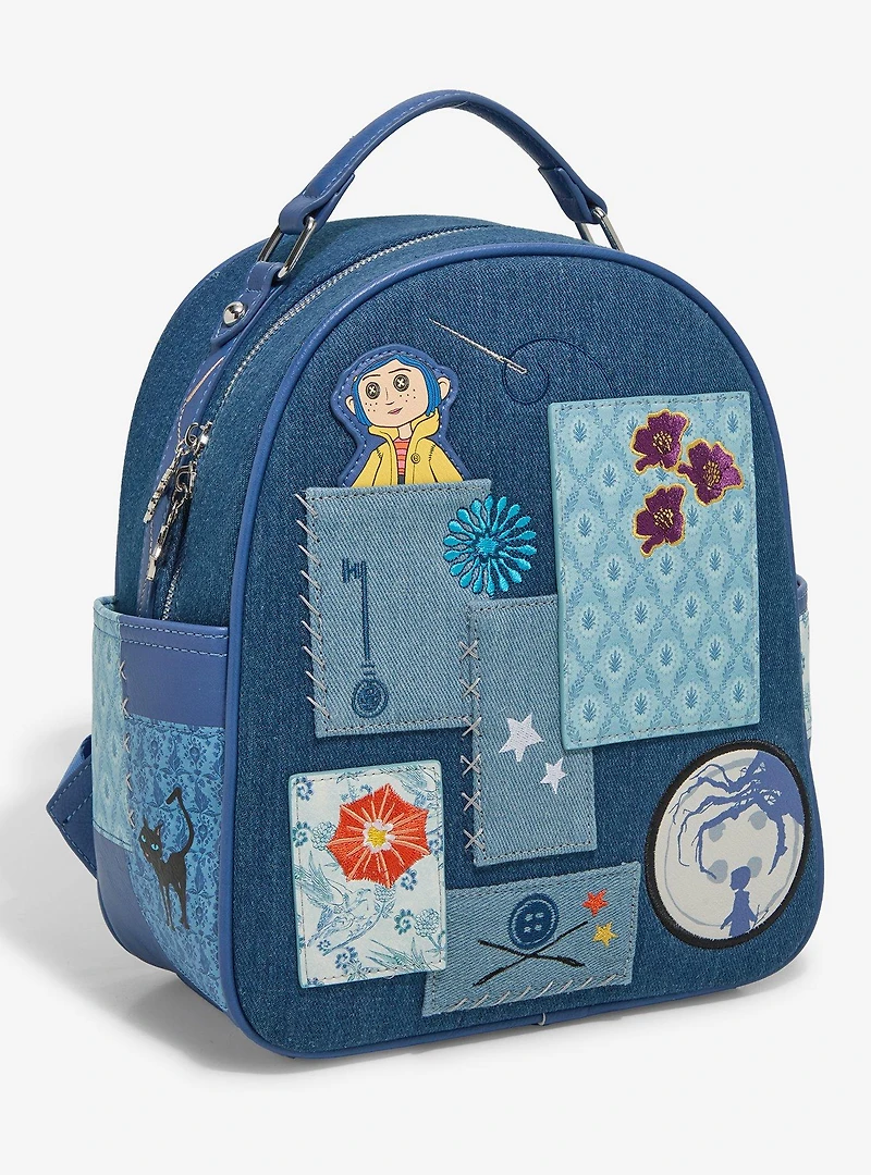 Coraline Patchwork Denim Mini Backpack — BoxLunch Exclusive