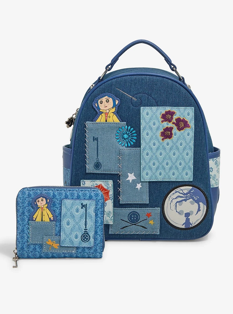 Coraline Patchwork Denim Mini Backpack — BoxLunch Exclusive
