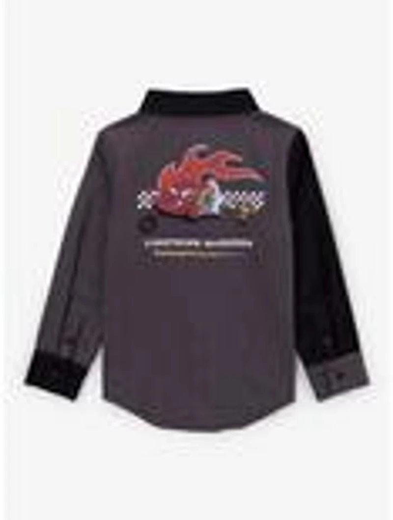 Disney Pixar Cars Lightning McQueen Flames Toddler Long Sleeve Woven Button-Up - BoxLunch Exclusive