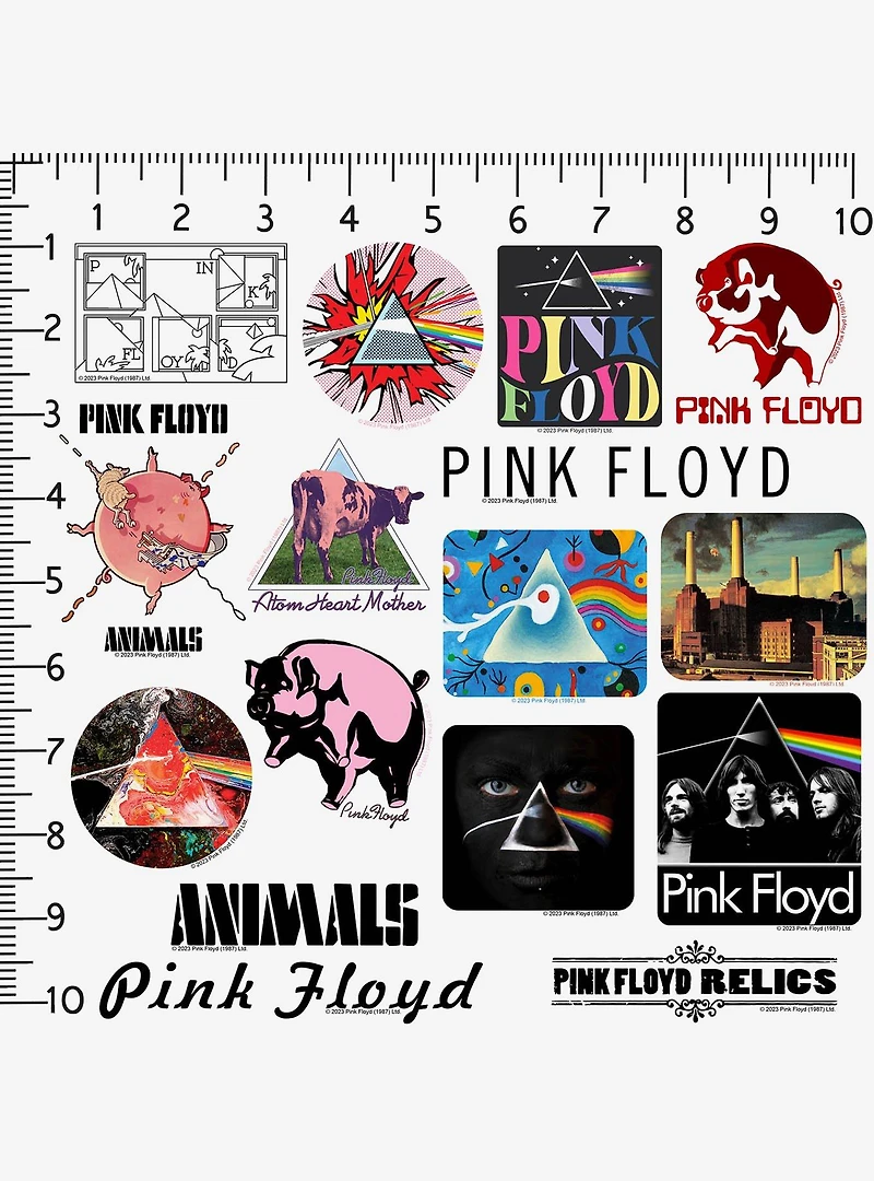 Pink Floyd 100ct Vinyl Stickers Variety Pack