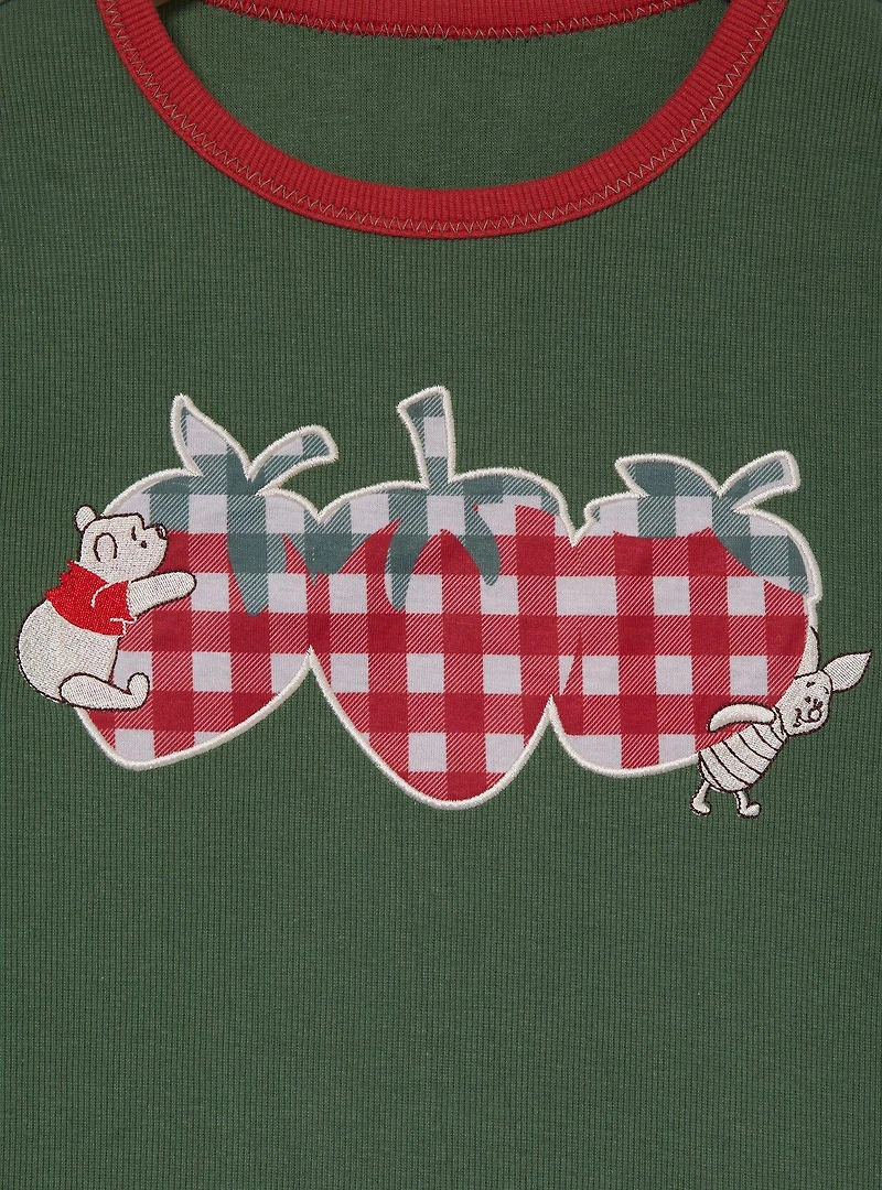Disney Winnie the Pooh Strawberry Gingham Women's Plus Baby Tee — BoxLunch Exclusive