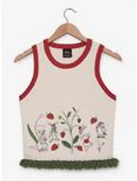 Disney Winnie the Pooh Floral Strawberry Women's Cropped Tank Top
