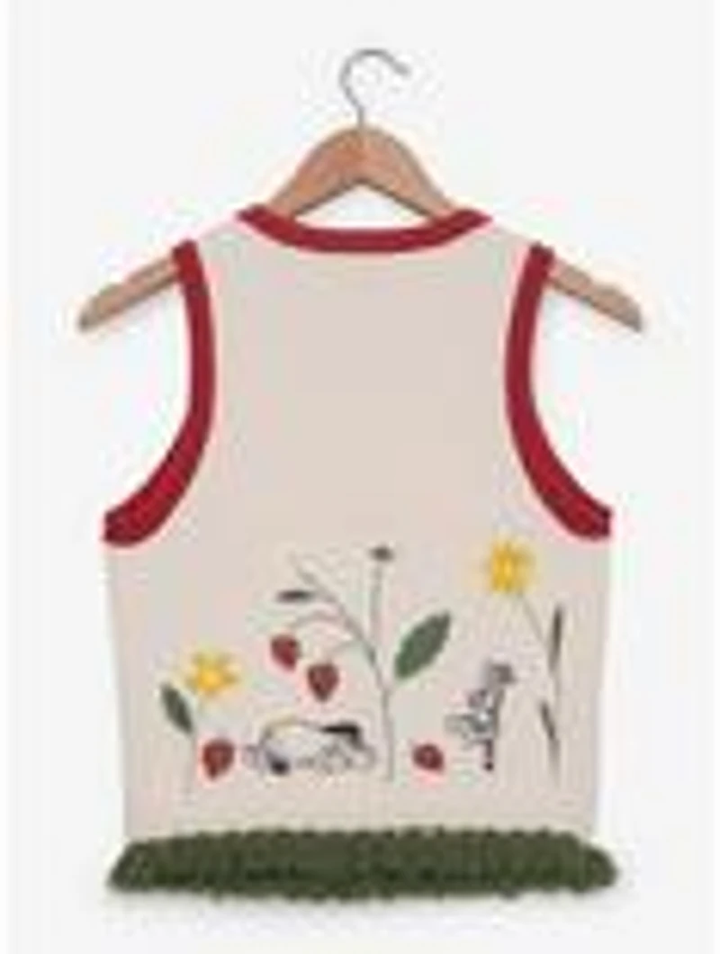 Disney Winnie the Pooh Floral Strawberry Women's Cropped Tank Top