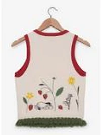 Disney Winnie the Pooh Floral Strawberry Women's Cropped Tank Top