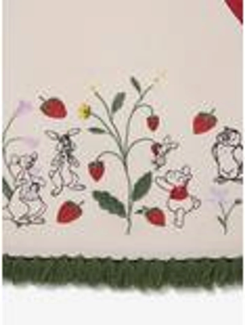 Disney Winnie the Pooh Floral Strawberry Women's Cropped Tank Top