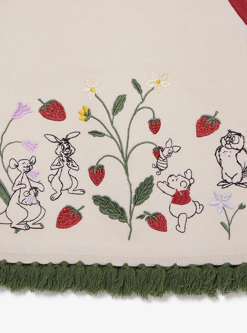 Disney Winnie the Pooh Floral Strawberry Women's Cropped Tank Top