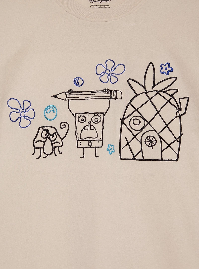SpongeBob SquarePants DoodleBob Lineup Women's Plus T-Shirt — BoxLunch Exclusive