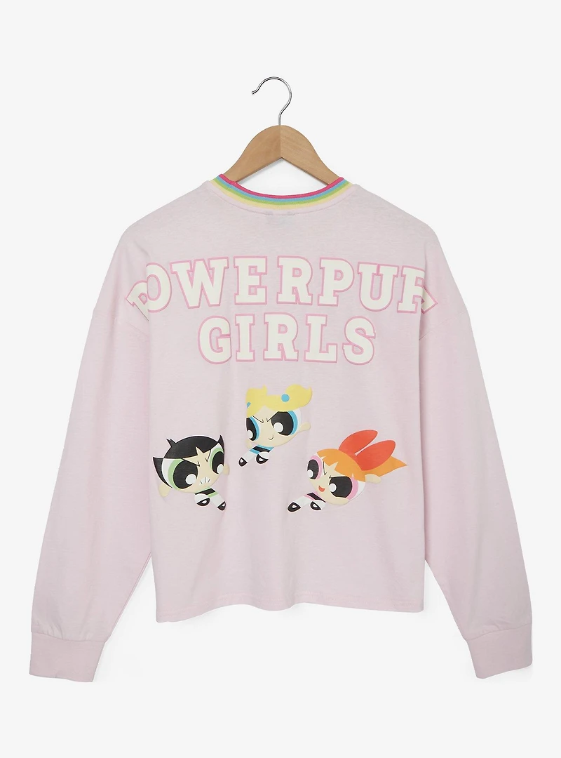 The Powerpuff Girls Chemical X Women's Cropped Long Sleeve T-Shirt - BoxLunch Exclusive