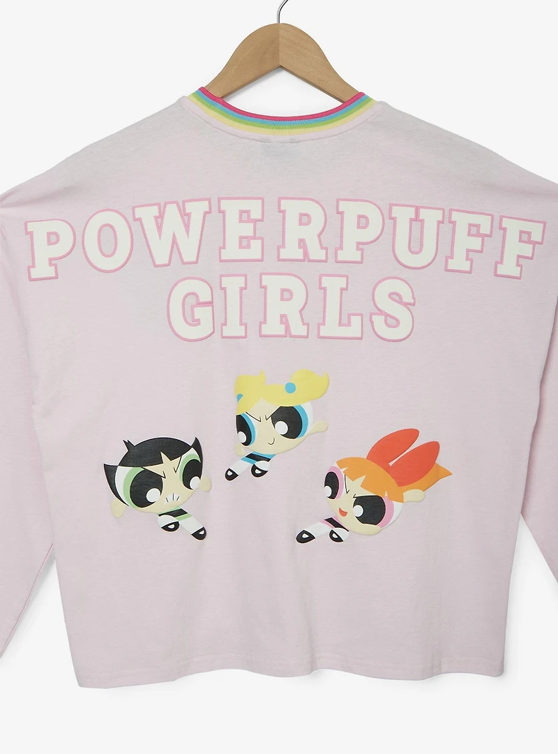 The Powerpuff Girls Chemical X Women's Cropped Long Sleeve T-Shirt - BoxLunch Exclusive