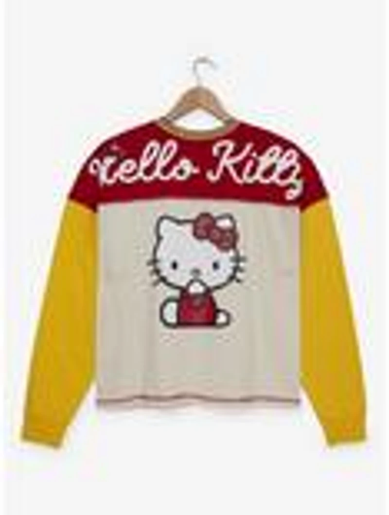 Sanrio Hello Kitty Color Block Women's Plus Long Sleeve T-Shirt - BoxLunch Exclusive