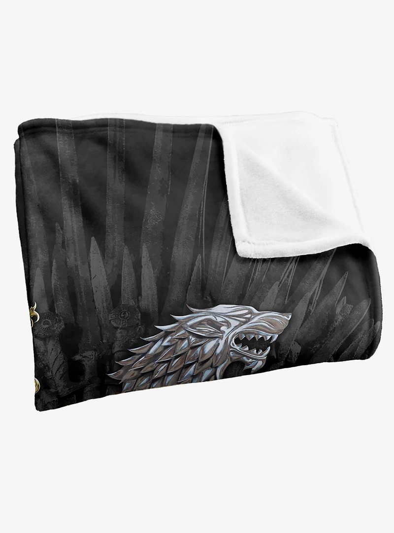 Game of Thrones Chrome House Sigils 36x58" Throw Blanket