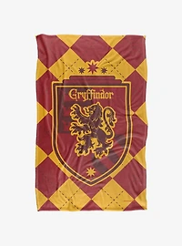 Harry Potter Gryffindor Plaid Sigil 36x58" Throw Blanket