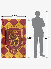 Harry Potter Gryffindor Plaid Sigil 36x58" Throw Blanket