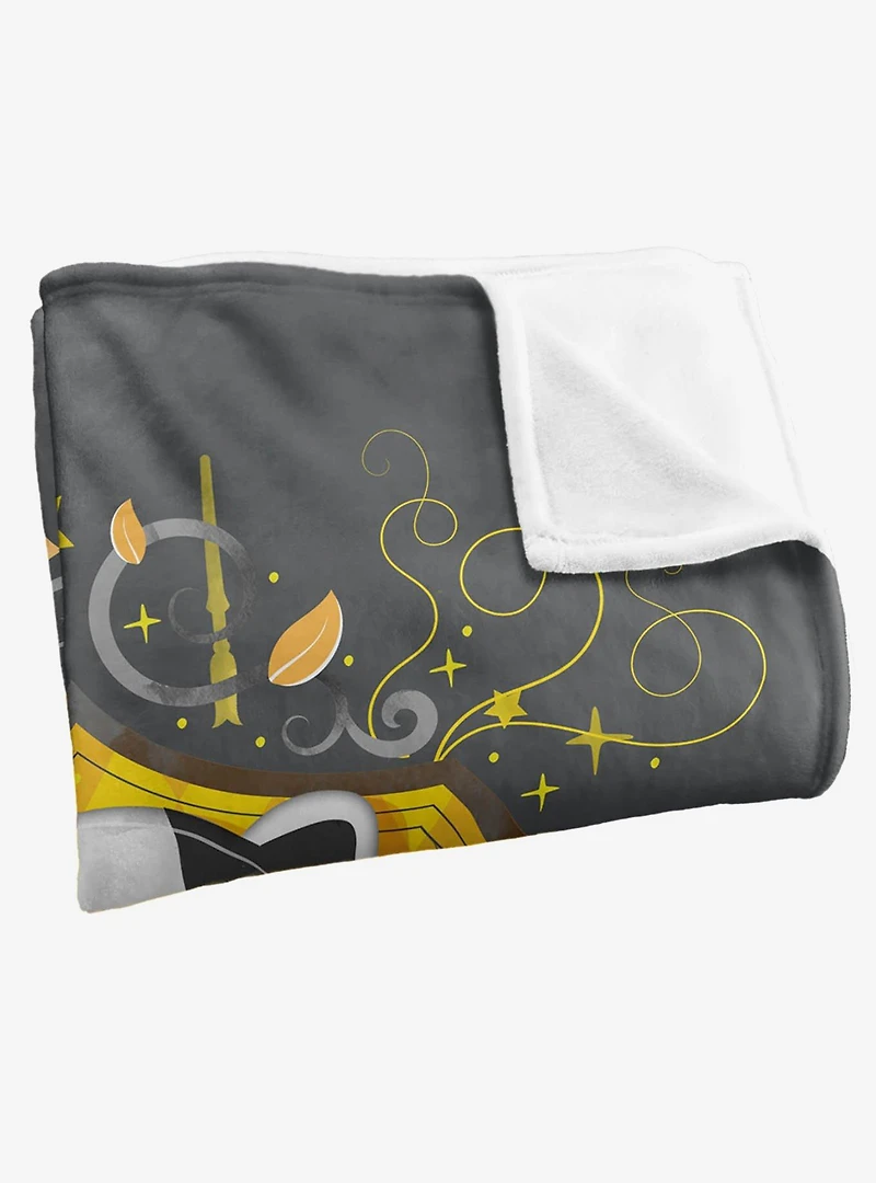 Harry Potter Watercolor Hufflepuff Crest 50x60" Throw Blanket