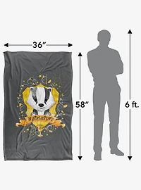 Harry Potter Watercolor Hufflepuff Crest 36x58" Throw Blanket
