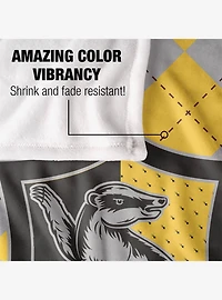 Harry Potter Hufflepuff Plaid Sigil 36x58" Throw Blanket