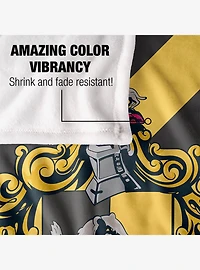 Harry Potter Stripe Hufflepuff Crest 36x58" Throw Blanket