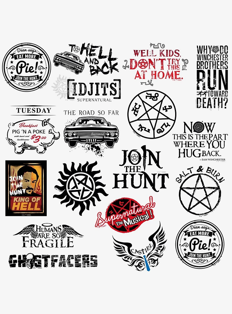 Supernatural Limited Color 100ct Vinyl Stickers Variety Pack