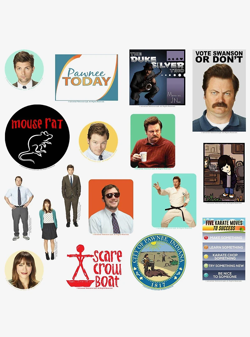 Parks and Recreation 100ct Vinyl Stickers Variety Pack