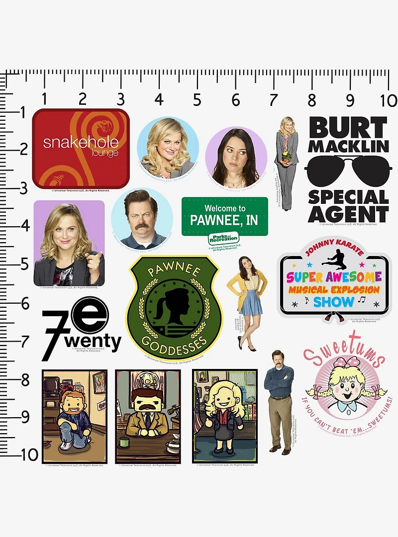 Parks and Recreation 100ct Vinyl Stickers Variety Pack