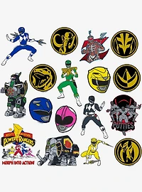 Mighty Morphin Power Rangers 100ct Vinyl Stickers Variety Pack