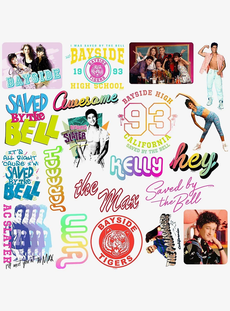 Saved By the Bell 100ct Vinyl Stickers Variety Pack