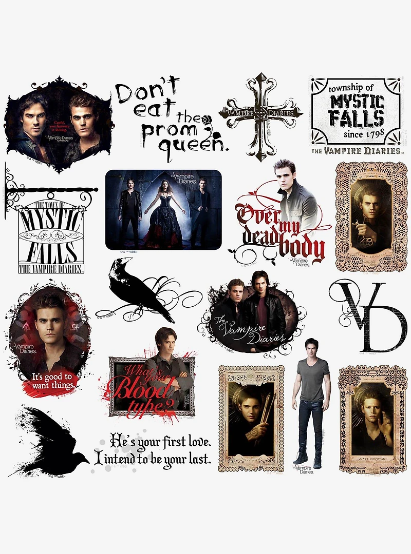 The Vampire Diaries 100ct Vinyl Stickers Variety Pack
