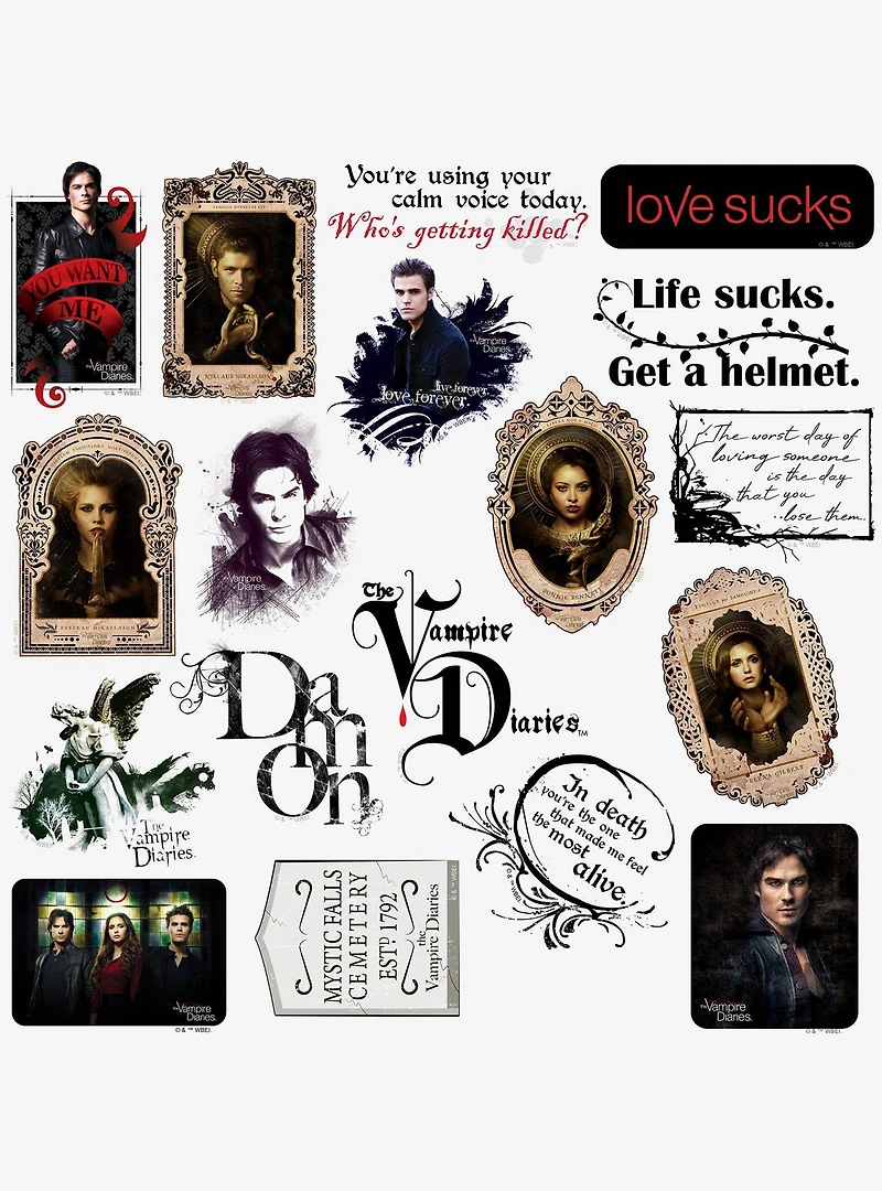 The Vampire Diaries 100ct Vinyl Stickers Variety Pack