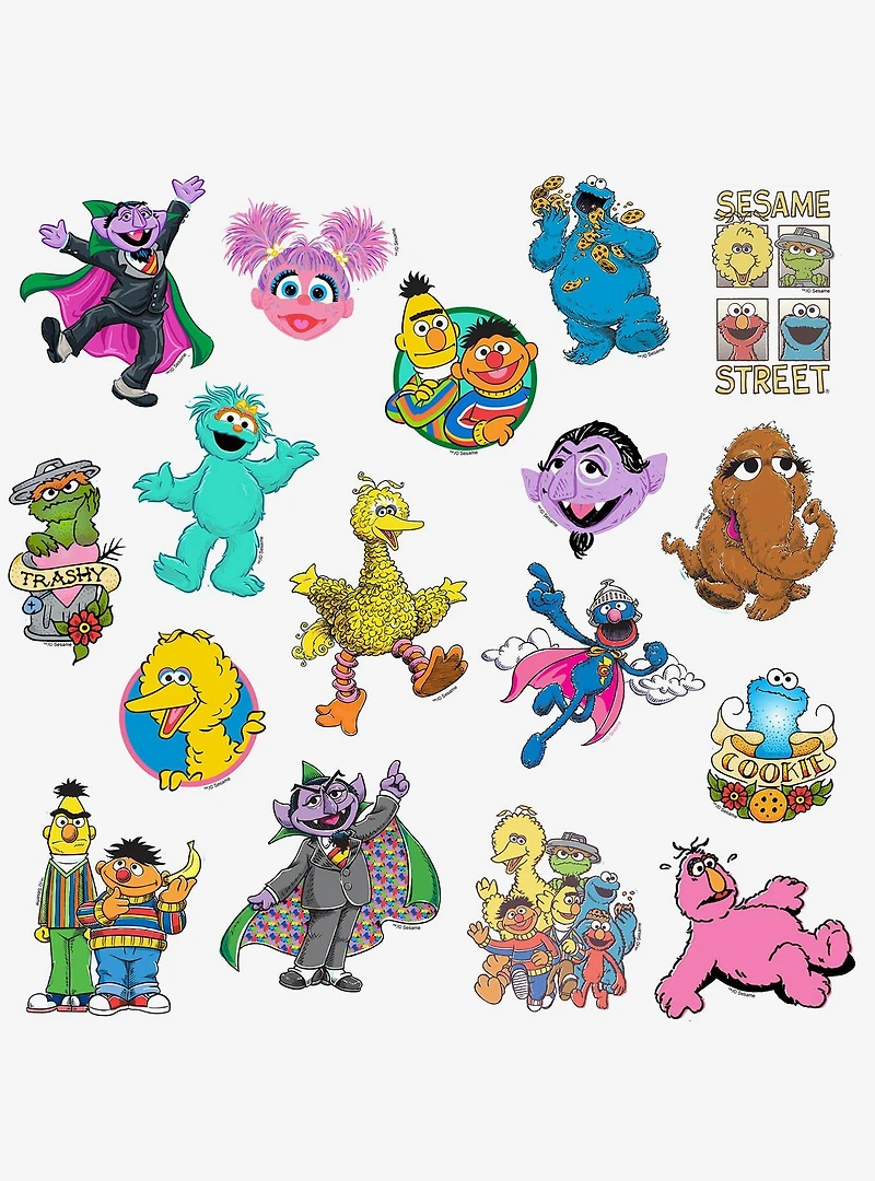 Sesame Street 100ct Vinyl Stickers Variety Pack