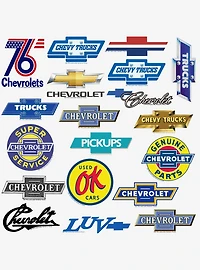 Chevrolet Branding 100ct Vinyl Stickers Variety Pack