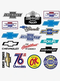 Chevrolet Branding 100ct Vinyl Stickers Variety Pack