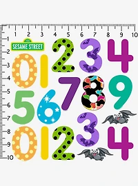 Sesame Street Count Von Count Numbers 100ct Vinyl Stickers Variety Pack