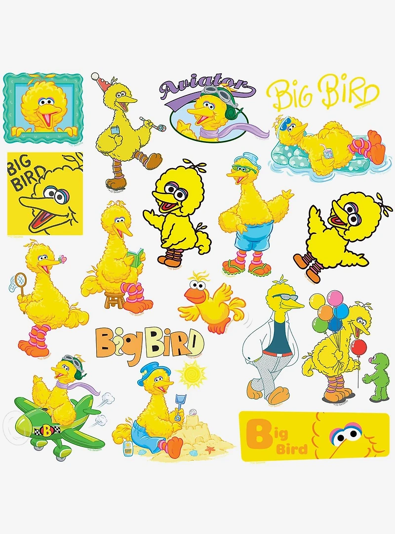 Sesame Street Big Bird 100ct Vinyl Stickers Variety Pack