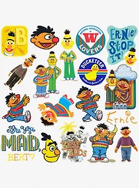 Sesame Street Bert & Ernie 100ct Vinyl Stickers Variety Pack
