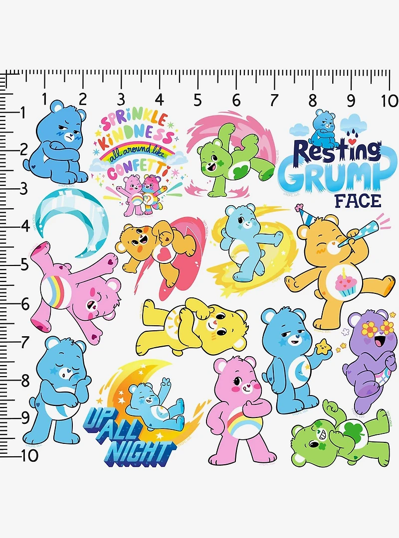 Care Bears: Unlock the Magic 100ct Vinyl Stickers Variety Pack